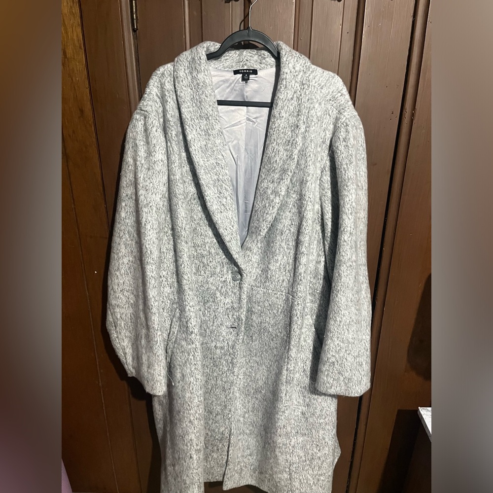 Torrid Long Grey Coat